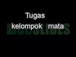 PPT-Tugas kelompok mata