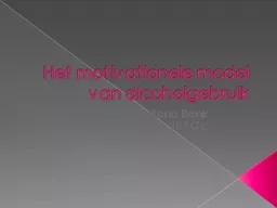 Het  motivationele  model van alcoholgebruik