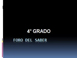 FORO DEL SABER       4° GRADO