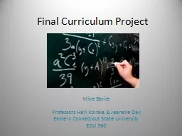 Final Curriculum Project