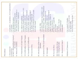 PPT-PROGRAM I- Processional : Graduates , Guardians, ALS Implementers