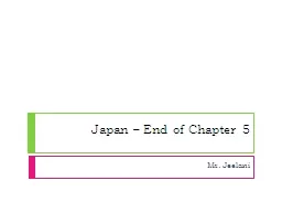 Japan – End  of Chapter 5