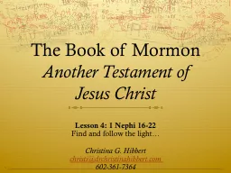 The Book of Mormon Another Testament of