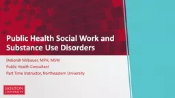 Public Health Social Work and Substance Use Disorders
