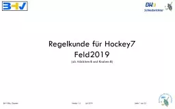 Regelkunde für Hockey7 Feld2019