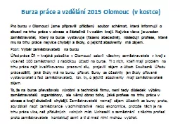 Burza práce a vzdělání 2015 Olomouc