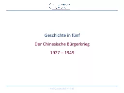 Geschichte in fünf Der Chinesische Bürgerkrieg