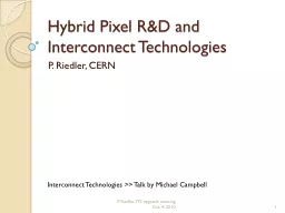 Hybrid Pixel R&D and Interconnect Technologies