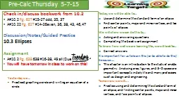 Pre- Calc  Thursday  5-7-15