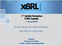 1ª Sesión Formativa  XBRL España