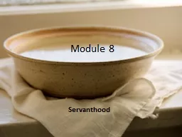 Module 8 Servanthood Formation Questions