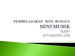 PEMBELAJARAN SENI BUDAYA