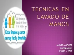 TÉCNICAS EN LAVADO DE MANOS