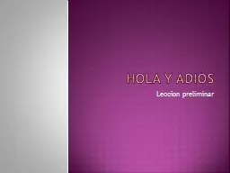 PPT-Hola y adi ó s Leccion