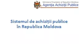 Sistemul  de  achizi ții publice în Republica Moldova