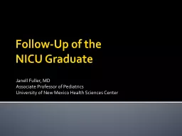 Follow-Up of the  NICU Graduate