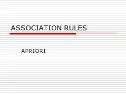 ASSOCIATION RULES APRIORI