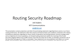 PPT-Routing Security Roadmap