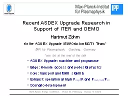 Recent ASDEX Upgrade Research in