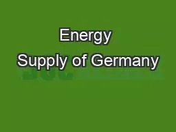 PPT-Energy Supply of Germany