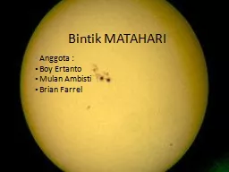 Bintik MATAHARI   Anggota :