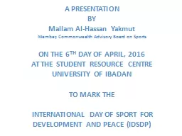 A PRESENTATION  BY  Mallam