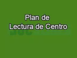 PPT-Plan de Lectura de Centro