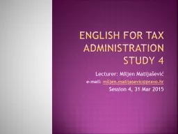 PPT-English for Tax Administration Study 4