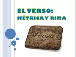 EL VERSO: métrica y rima