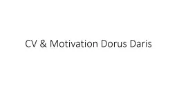 CV  Dorus  Daris Personal life summary