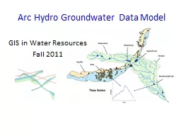 Arc Hydro Groundwater Data Model