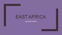 East Africa Travel and Tourism