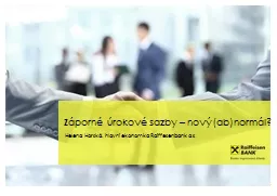 PPT-Záporné úrokové sazby – nový(ab)normál?