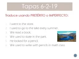 Tapas 6-2-19 Traduce  usando