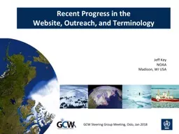 GCW Steering Group Meeting, Oslo, Jan 2018