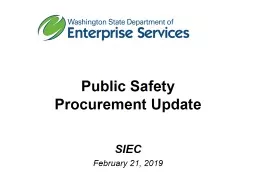 Public Safety  Procurement Update