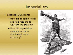 Imperialism Essential Questions: