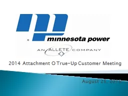 5 2014 Attachment O True-Up Customer Meeting