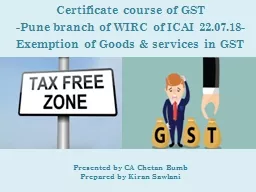 Certificate course of GST