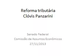 Reforma tributária   Clóvis Panzarini