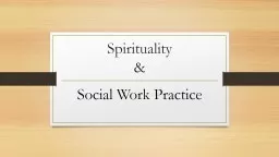 Spirituality & Social Work Practice