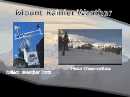 Mount Rainier Weather Collect Weather Data
