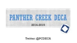 Panther Creek DECA 2014-2015