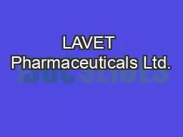 LAVET Pharmaceuticals Ltd.