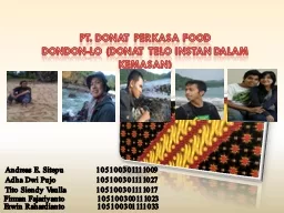 PT. DONAT PERKASA FOOD  DONDON-LO