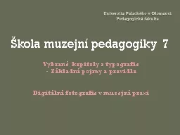 PPT-Univerzita Palackého v Olomouci