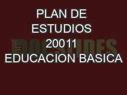 PPT-PLAN DE ESTUDIOS 20011 EDUCACION BASICA