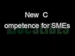 New  C ompetence for SMEs