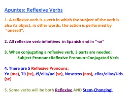 PPT-Apuntes : Reflexive Verbs