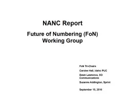 NANC Report Future of Numbering (